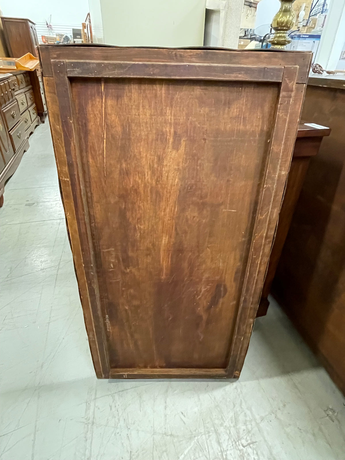 Vintage Storage Chest with Cane Inlay Design