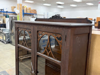 Antique Dark Wooden China Cabinet