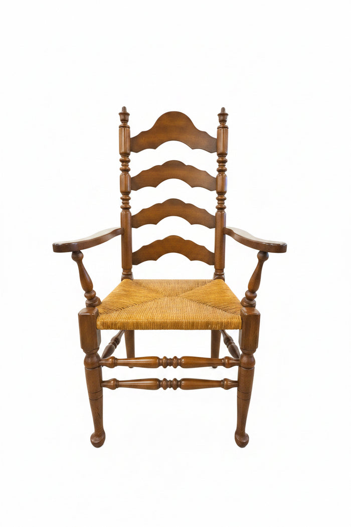 Vintage Dining Table with Six Chairs