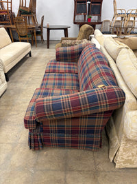 Red and Blue Plaid Couch