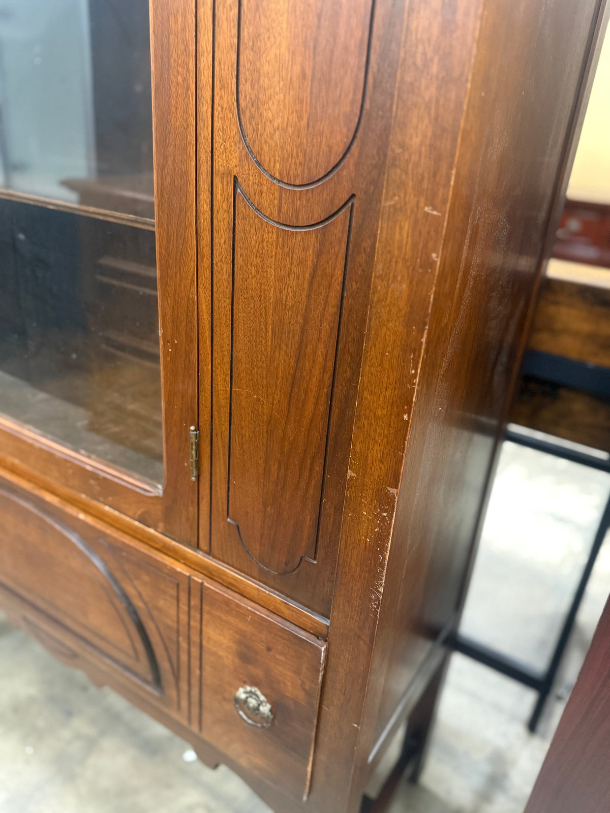 Antique Hutch Cabinet with Castors