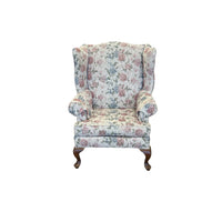 31-Inch Floral Print Wingback Chair