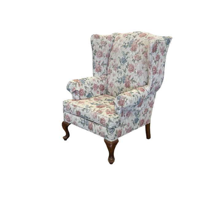 31-Inch Floral Print Wingback Chair
