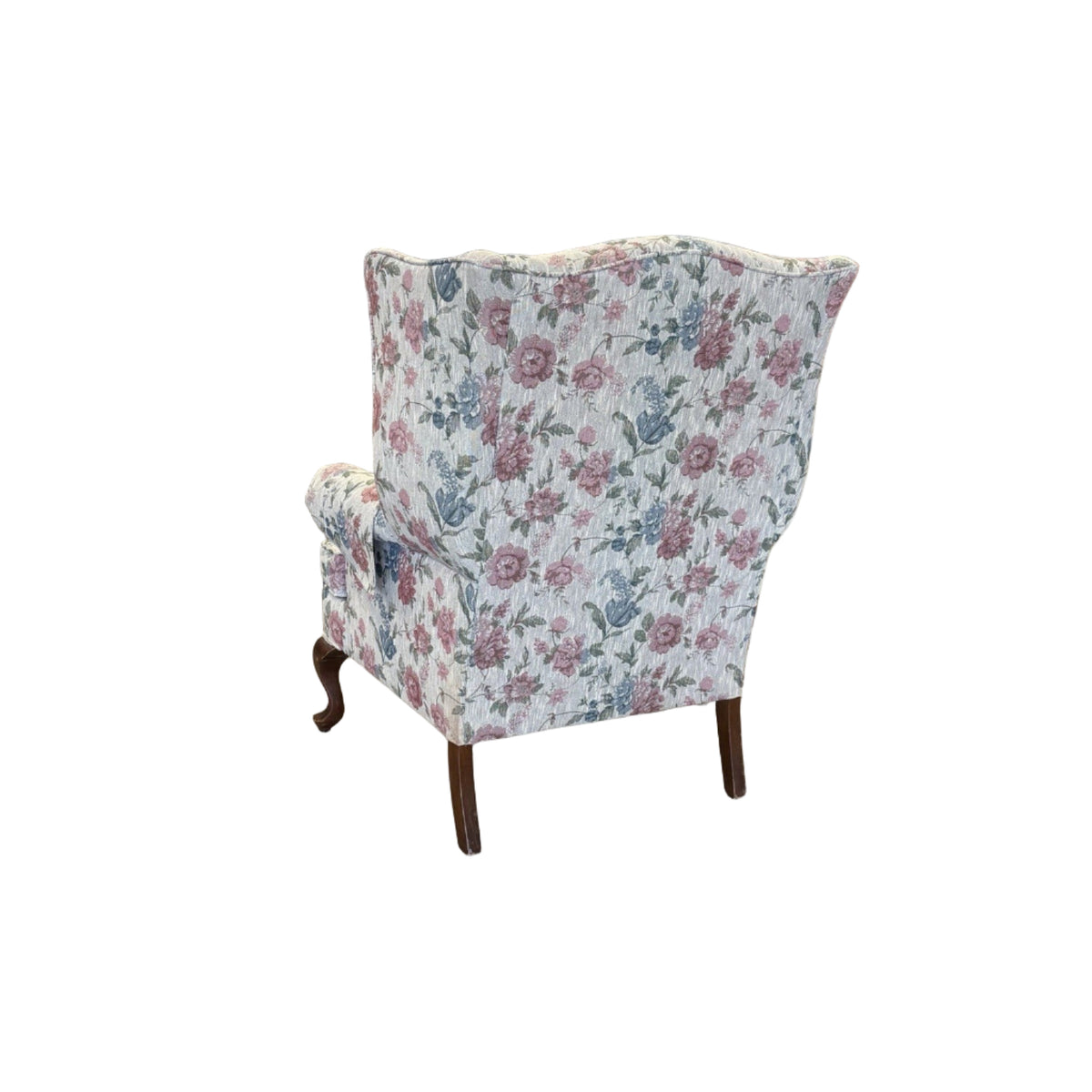 31-Inch Floral Print Wingback Chair