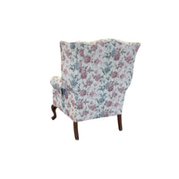 31-Inch Floral Print Wingback Chair