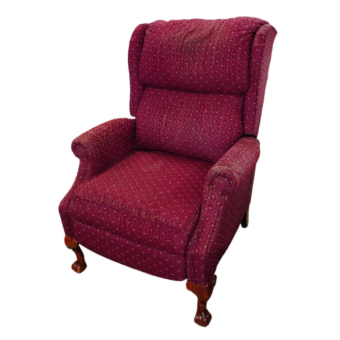31-inch W Fabric Lounge Chair in Burgundy Red