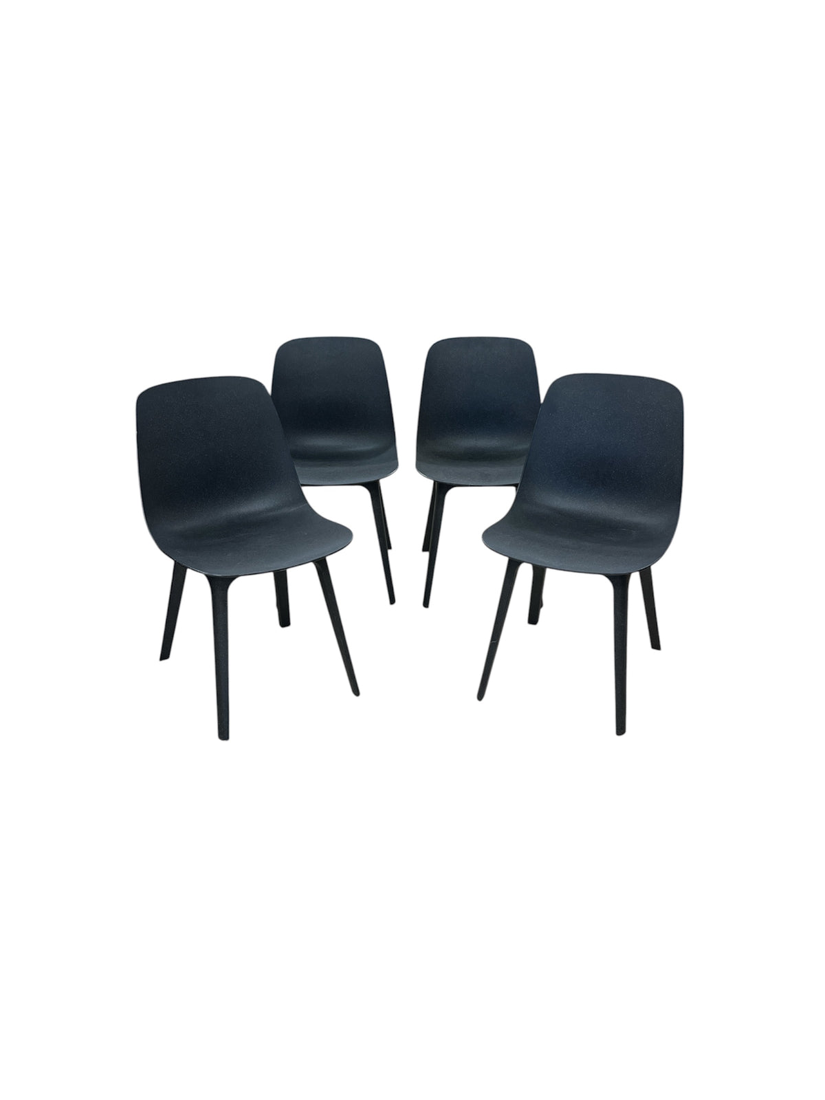 Set of 4 Modern Black Chairs