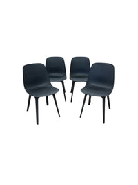 Set of 4 Modern Black Chairs