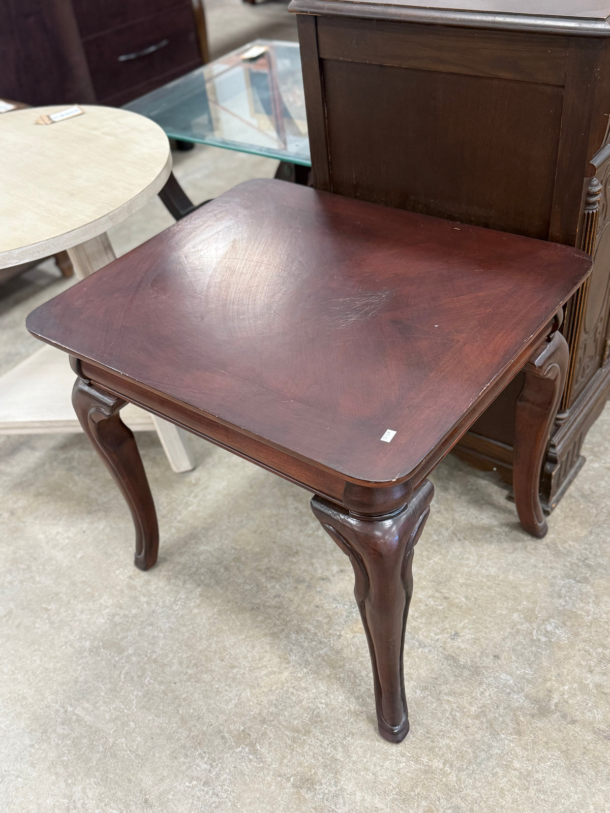 Dark Mahogany Brown Side Table