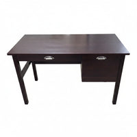 Dark Wood-Finished Office Desk