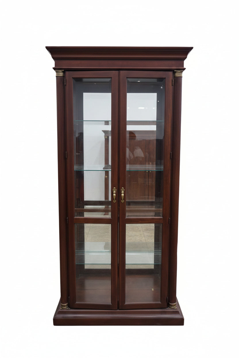 Traditional Dark Wood Curio Cabinet
