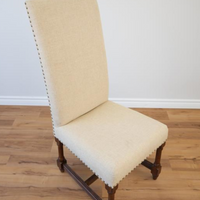 Oatmeal Solid Back Dining Chair