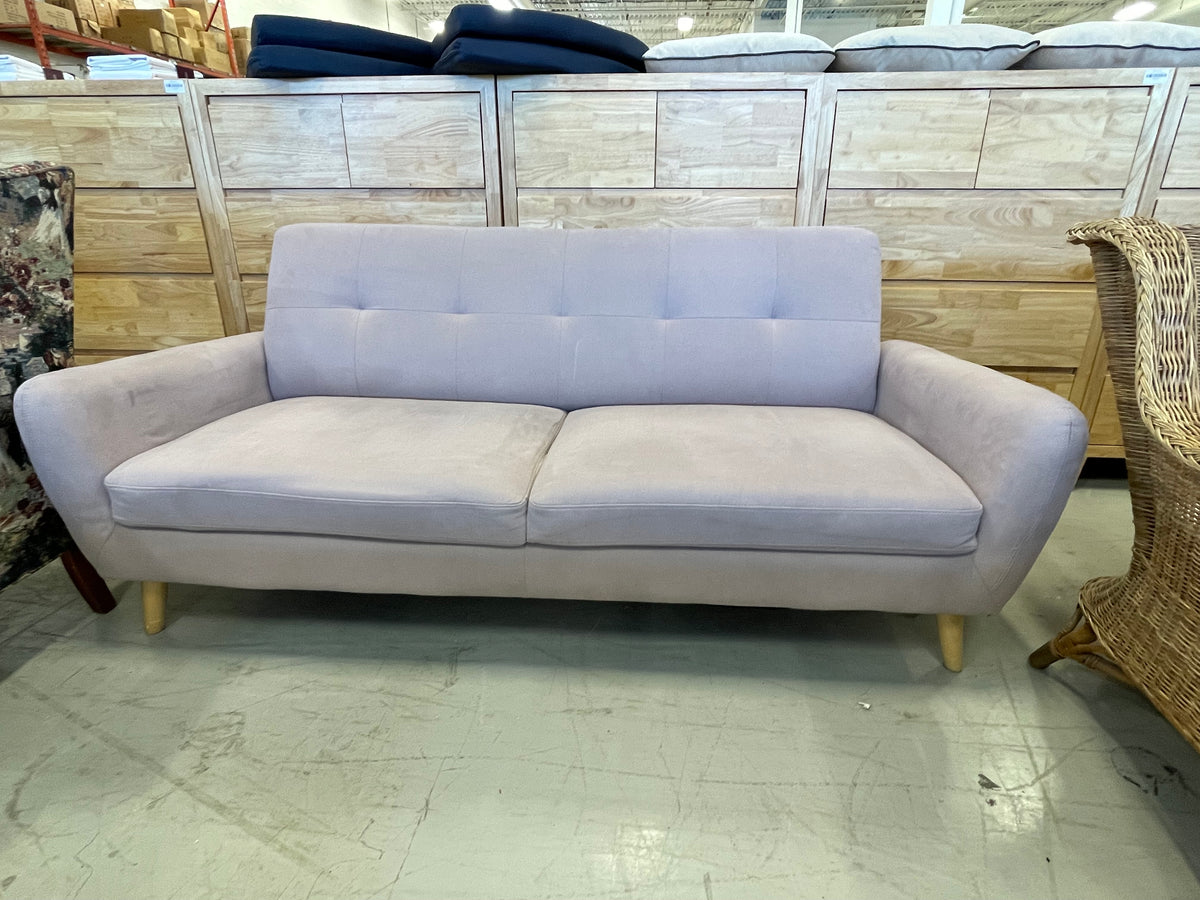 Dusty Rose Pink Fabric Sofa