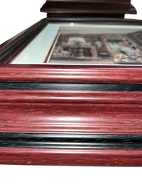 Victorian Parlour Diorama- Red Wooden Frame & White Background