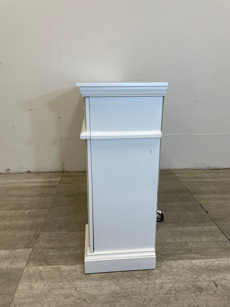 White Electric Fireplace With Mantel