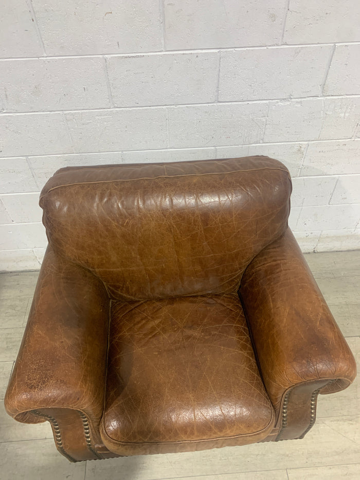 Brown Leather Armchair
