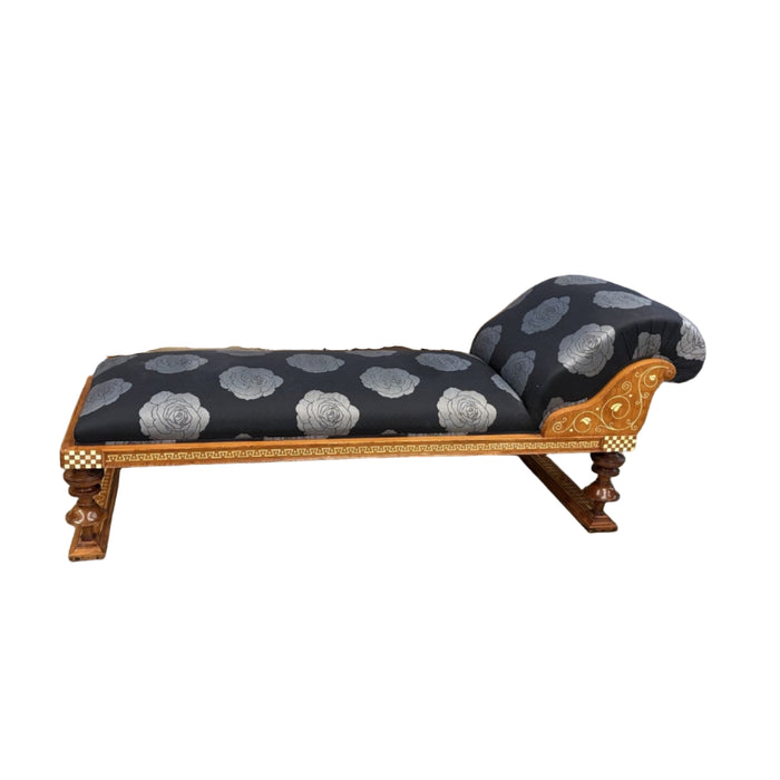 35-Inch Long Victorian Mahogany Chaise Lounge