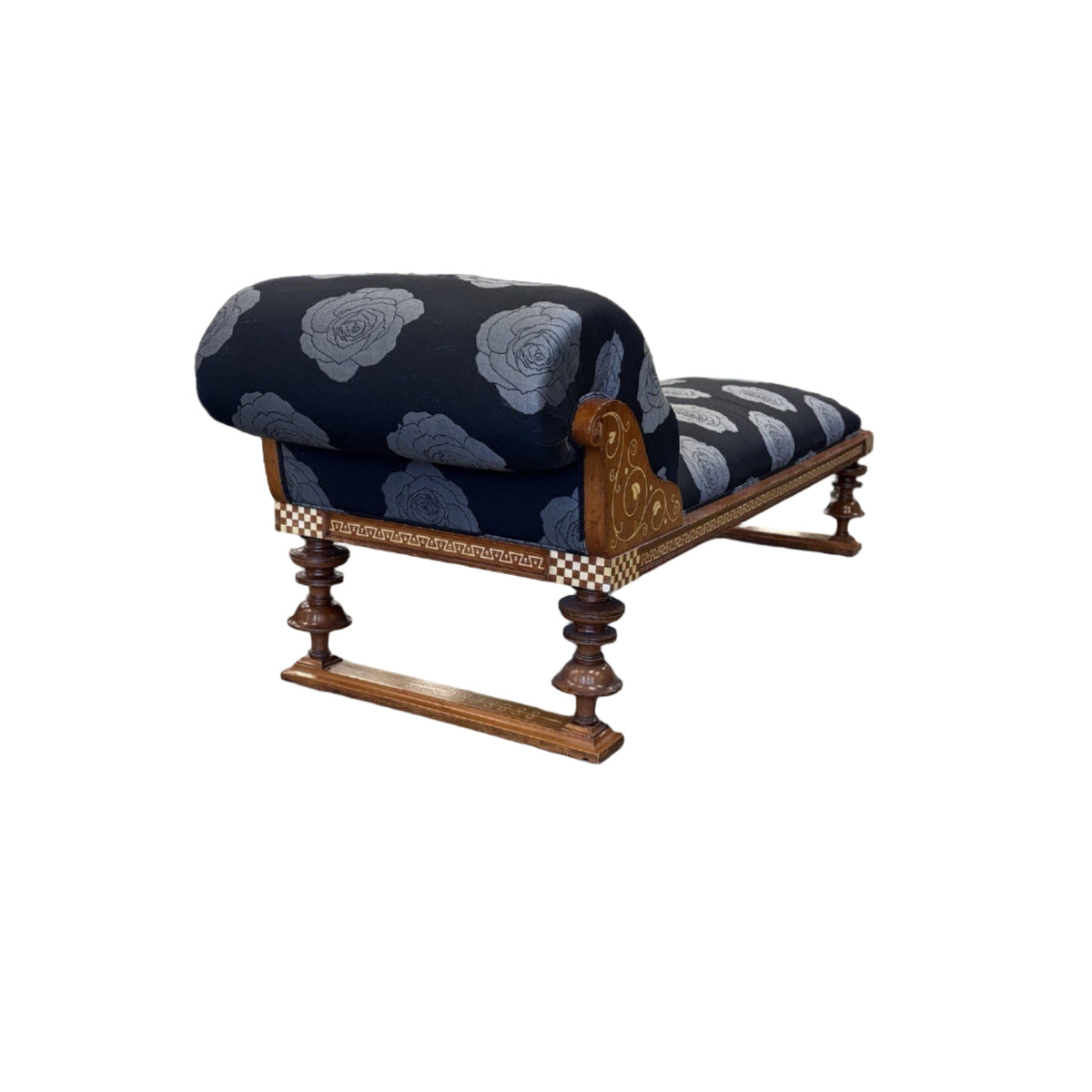 35-Inch Long Victorian Mahogany Chaise Lounge