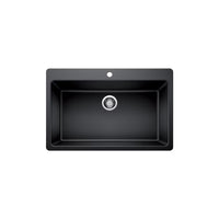 33-inch Single Bowl Dualmount Kitchen Sink in Black