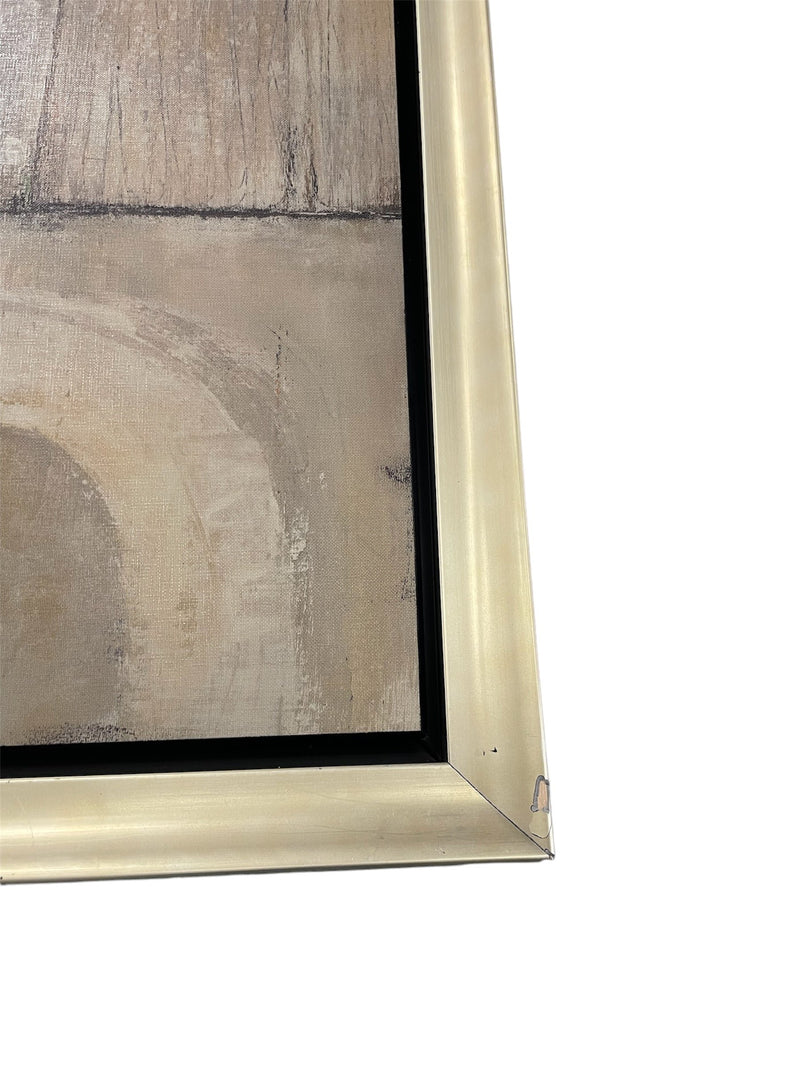 Framed Beige Abstract Artwork