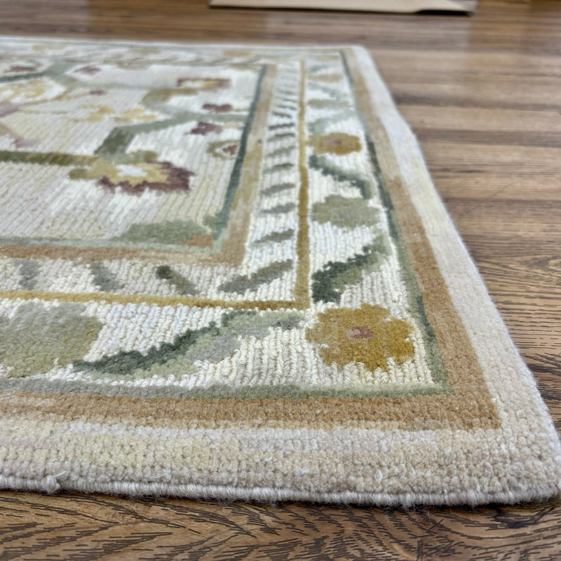 3x5-ft Floral Medallion Area Rug – 100% Wool, Hand Woven, 236