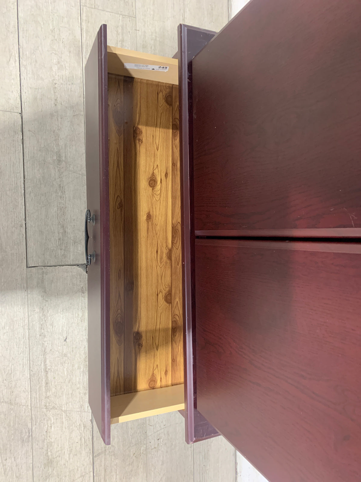 Maroon Red Bedroom Cabinet