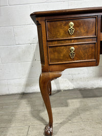 Eleo Desk with Embossed Brown Leather