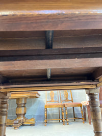 48"W Solid Wood Dining Table with 1 Leaf