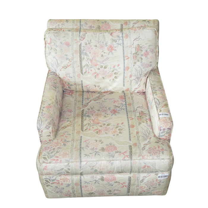 28"W Floral Print Armchair