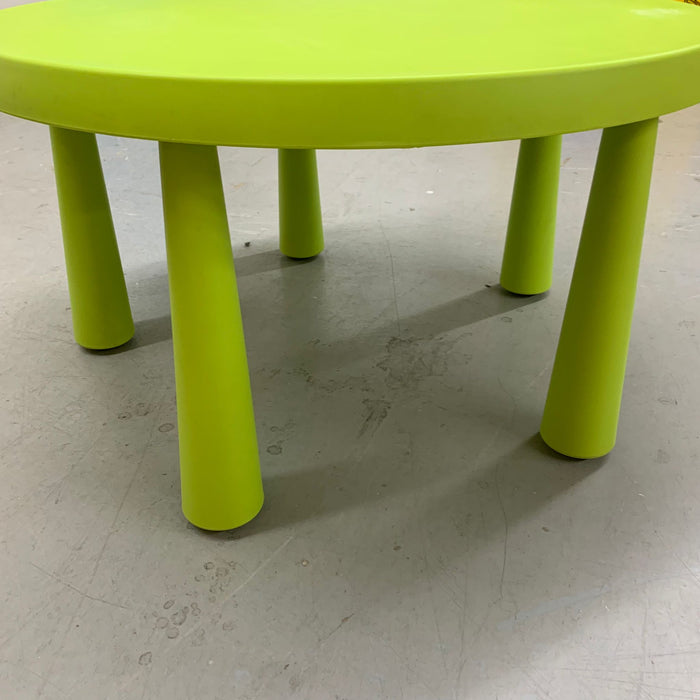 34-inch Plastic Round Kids Table in Green