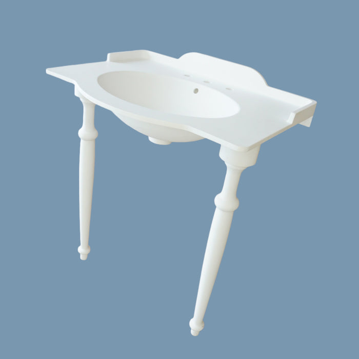 34-inch Porcelain Console Sink in White