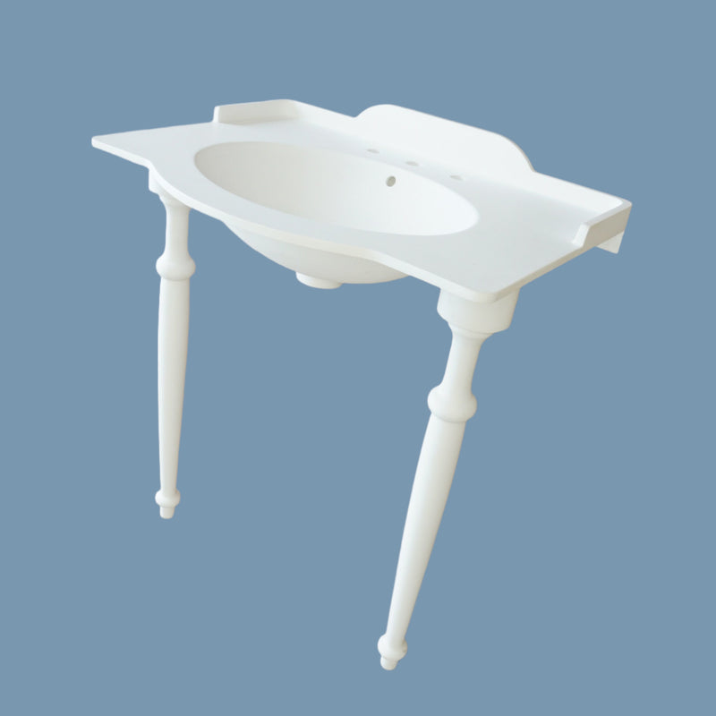 34-inch Porcelain Console Sink in White