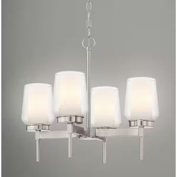 4-Light Chandelier w/Clear Shades