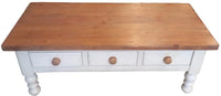 Wooden Coffee Table with 3 Drawers