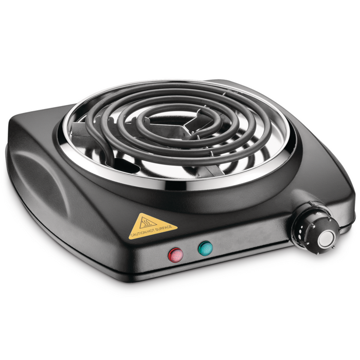 MasterChef 1000W Single Burner Hot Plate- Black