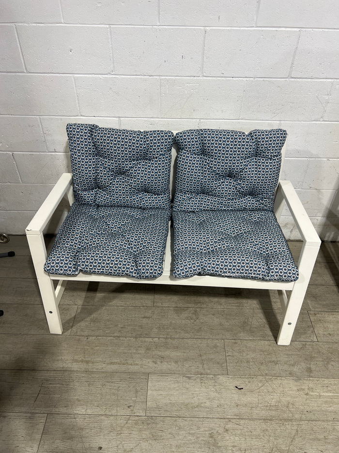 Blue Daisy Patio Bench