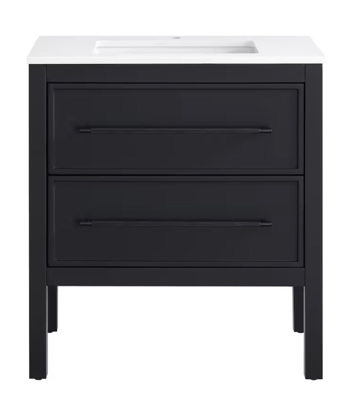 Home Decorators Collection Vistara 30-inch W x 19-inch D Freestanding Bath Vanity with Black Handle