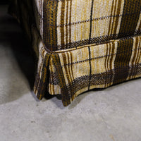 35-inch W Fabric Lounge Chair in Checkered Beige