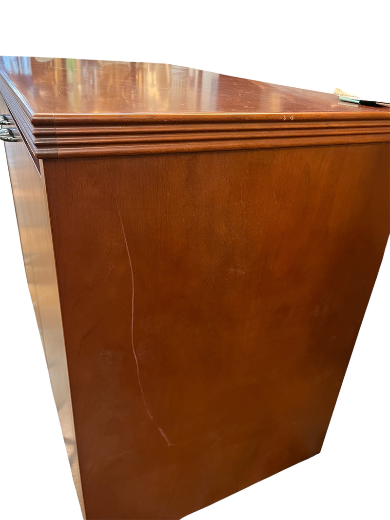 Cherry Wood Storage Cabinet With Double Doors