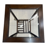 Contemporary Side Table with Glass Panes