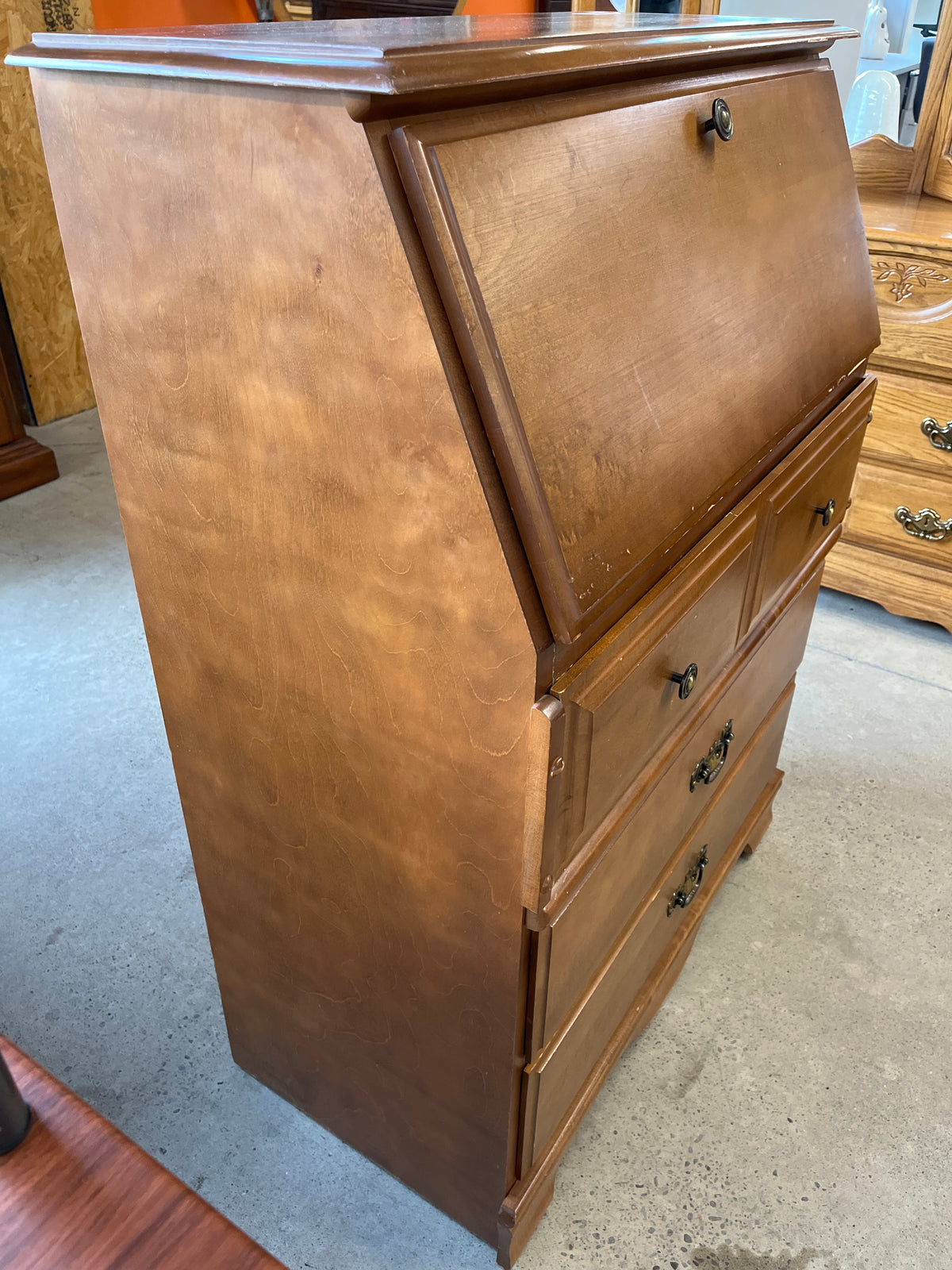 33"W 3-Drawer Secretary