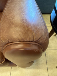 Thomasville Brown Leather Loveseat