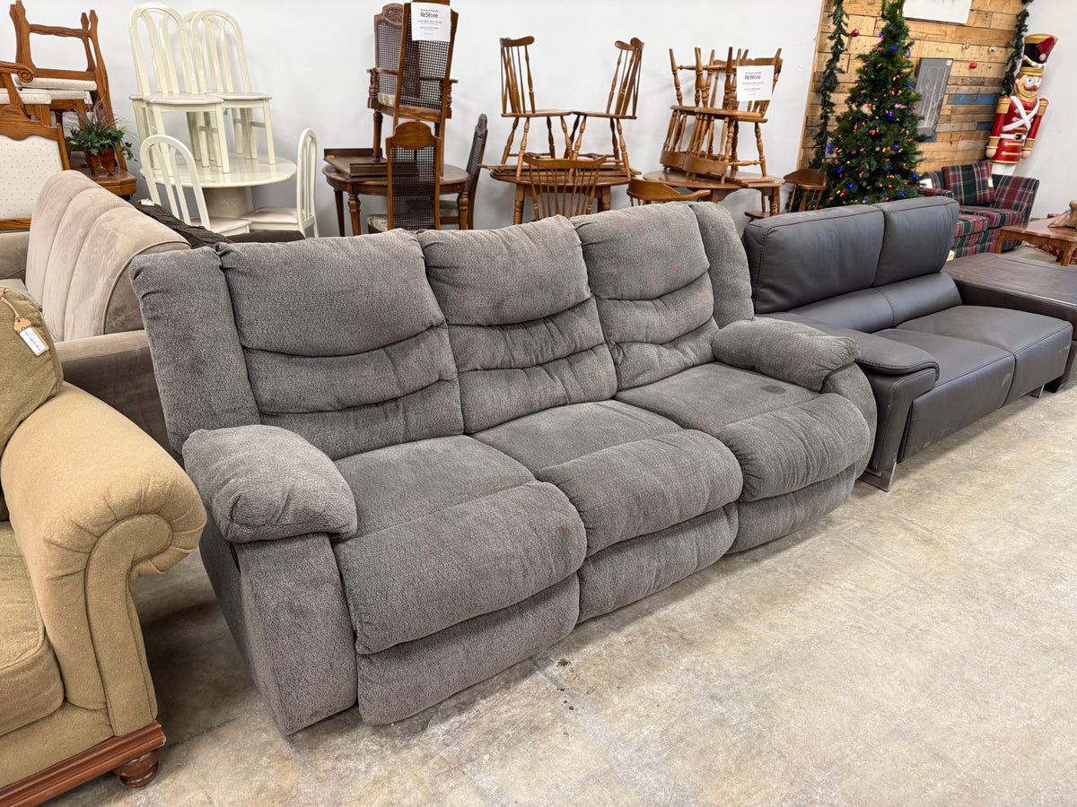 Dark Grey 3-Seater Reclining Sofa