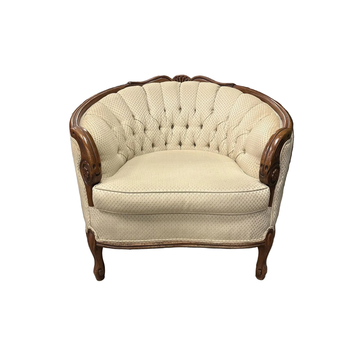 36-Inch Antique French Upholstered Chair