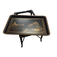 36-Inch Vintage Chinoiserie Trap-Top Coffee Table