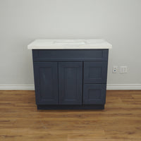 36-inch Bathroom Vanity w/ Stone Countertop in Grey