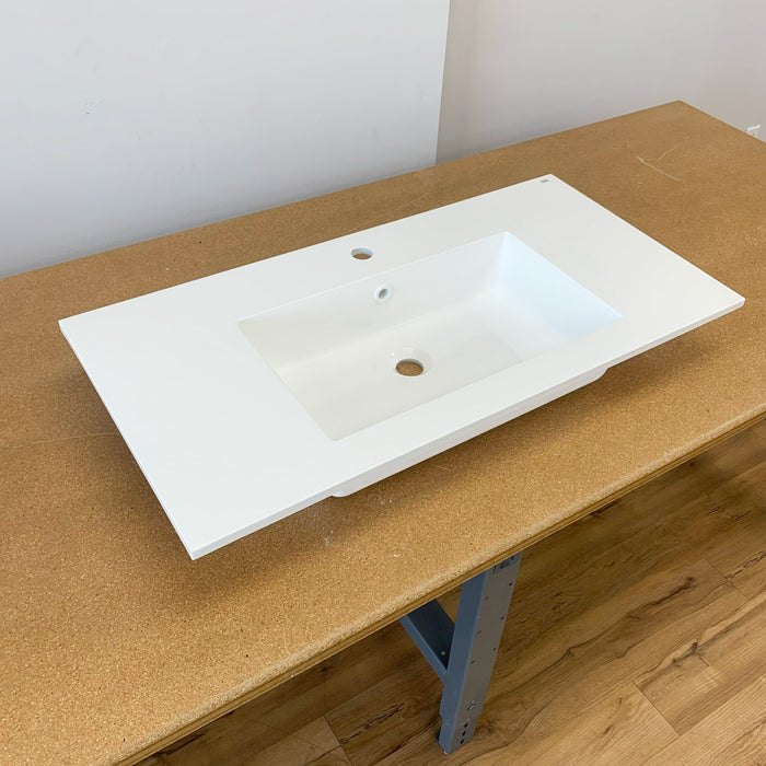 36x18-Inch Vanity Sink Top in White