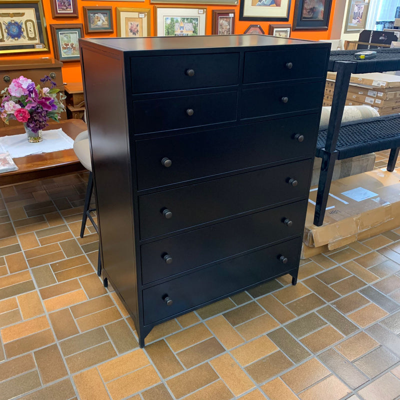 Belmont 36-inch W Tallboy 8-Drawer Iron Dresser in Black