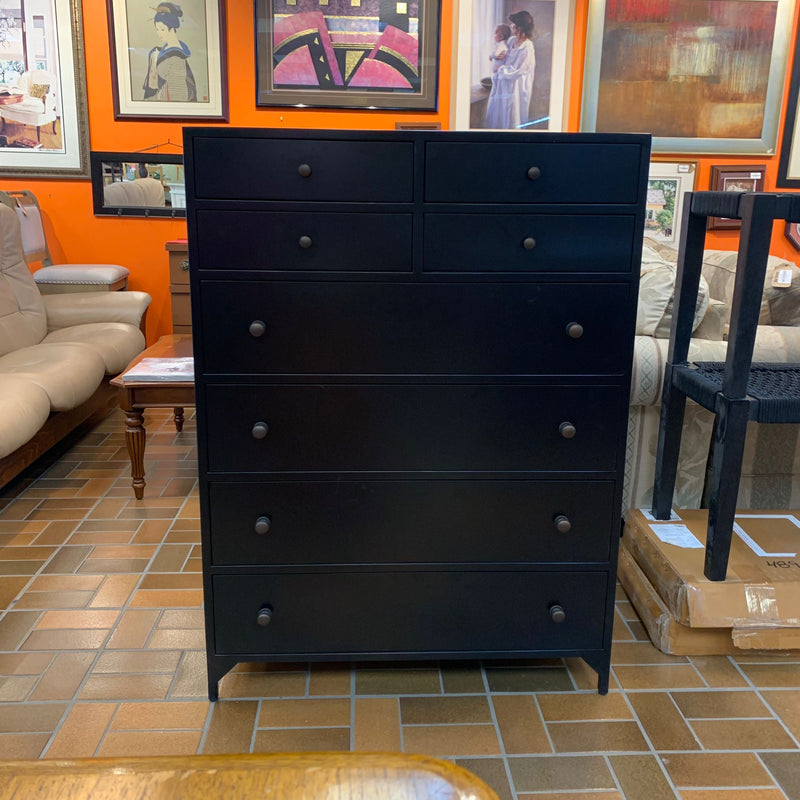 Belmont 36-inch W Tallboy 8-Drawer Iron Dresser in Black