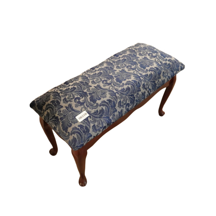 36-inch W Wooden Upholstered Piano Bench in Blue